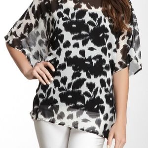 Vertigo Womens Printed Chiffon Side Drawstring